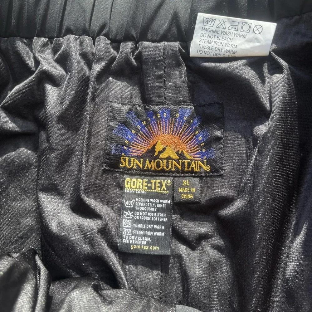 Sun Mountain Rain Pants Mens‎ XL Black GORE-TEX Elastic Waist Golf Waterproof
